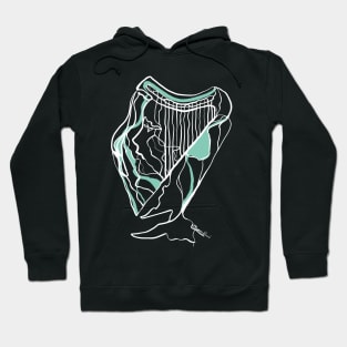 Single Line - Harpist (White) Hoodie